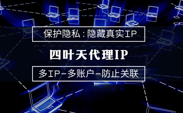 【锡林郭勒代理IP】代理服务器的类型有哪些？四叶天代理IP怎么样